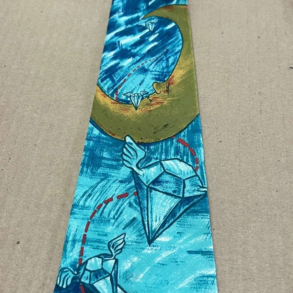 Vintage Beatles Tie Lucy in the Sky with Diamonds 100% Silk Made in the USA 90's